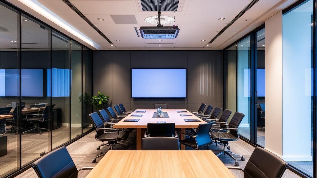 High-tech meeting room in coworking space